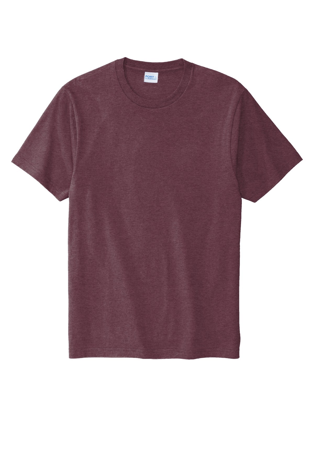 Front View of Hthr Ath Mroon Port & Co Bouncer Tee PC600