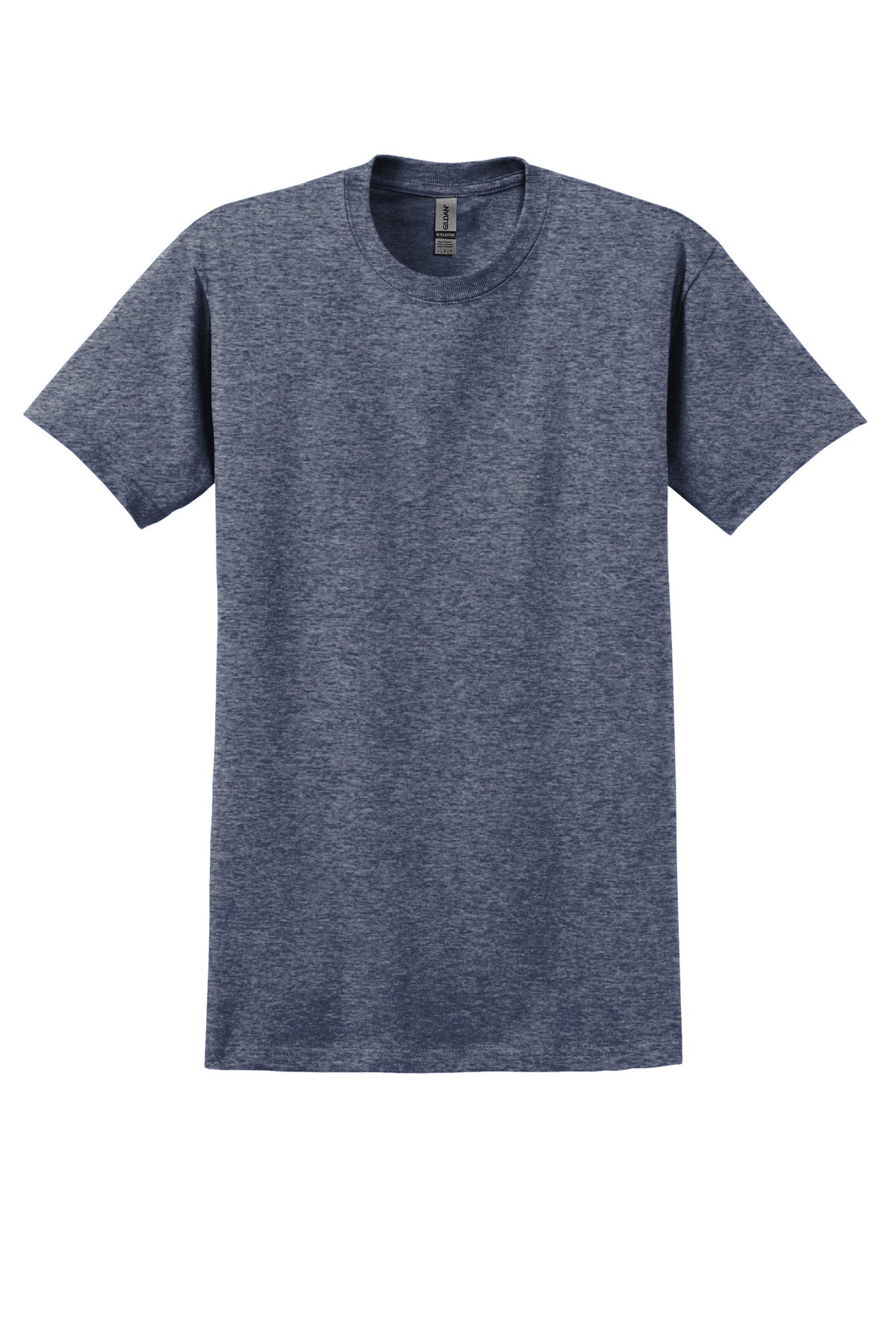 Front View of Hthr Navy Gildan - Ultra Cotton 100% US Cotton T-Shirt. 2000