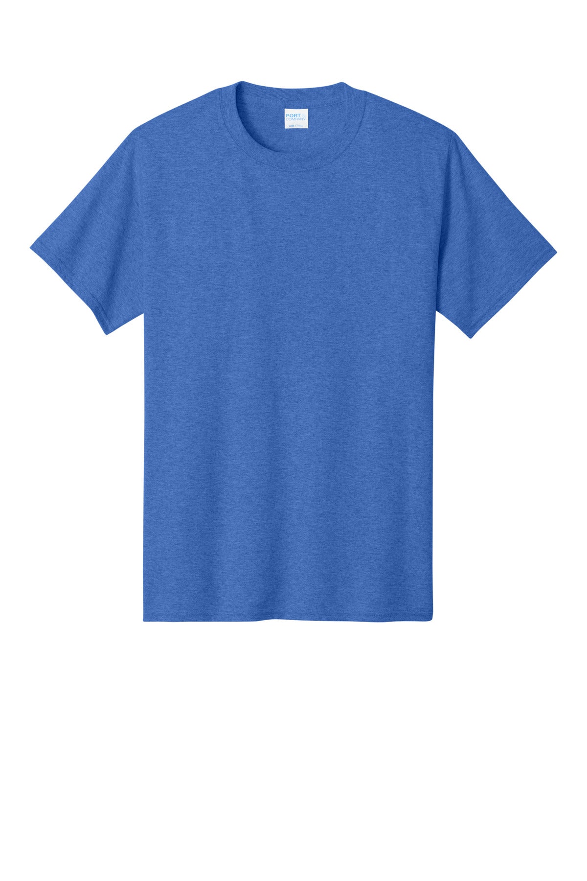 Front View of Hthr Royal Port & Co Core Cotton Tee. PC54