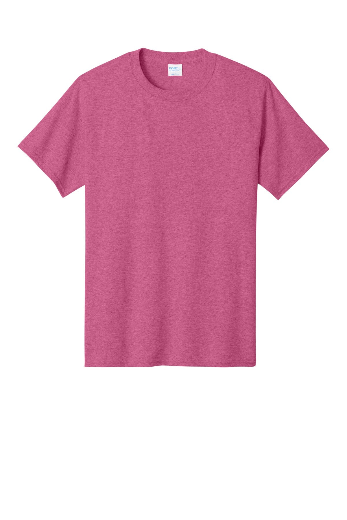 Front View of Hthr Sangria Port & Co Core Cotton Tee. PC54