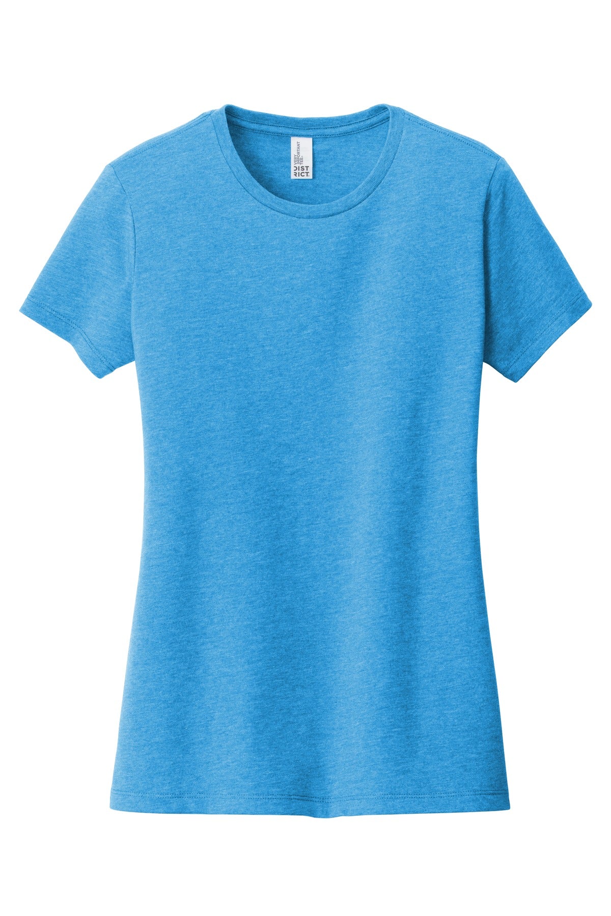 Front View of Hthrd Brt Turq District Women's Very Important Tee . DT6002