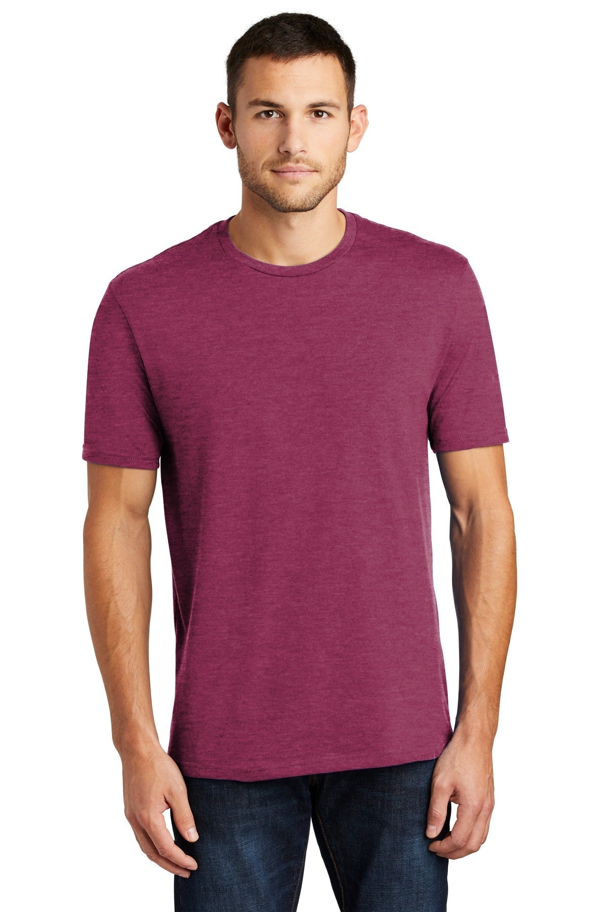 Front View of Hthrd Loganbry District Perfect Weight Tee. DT104