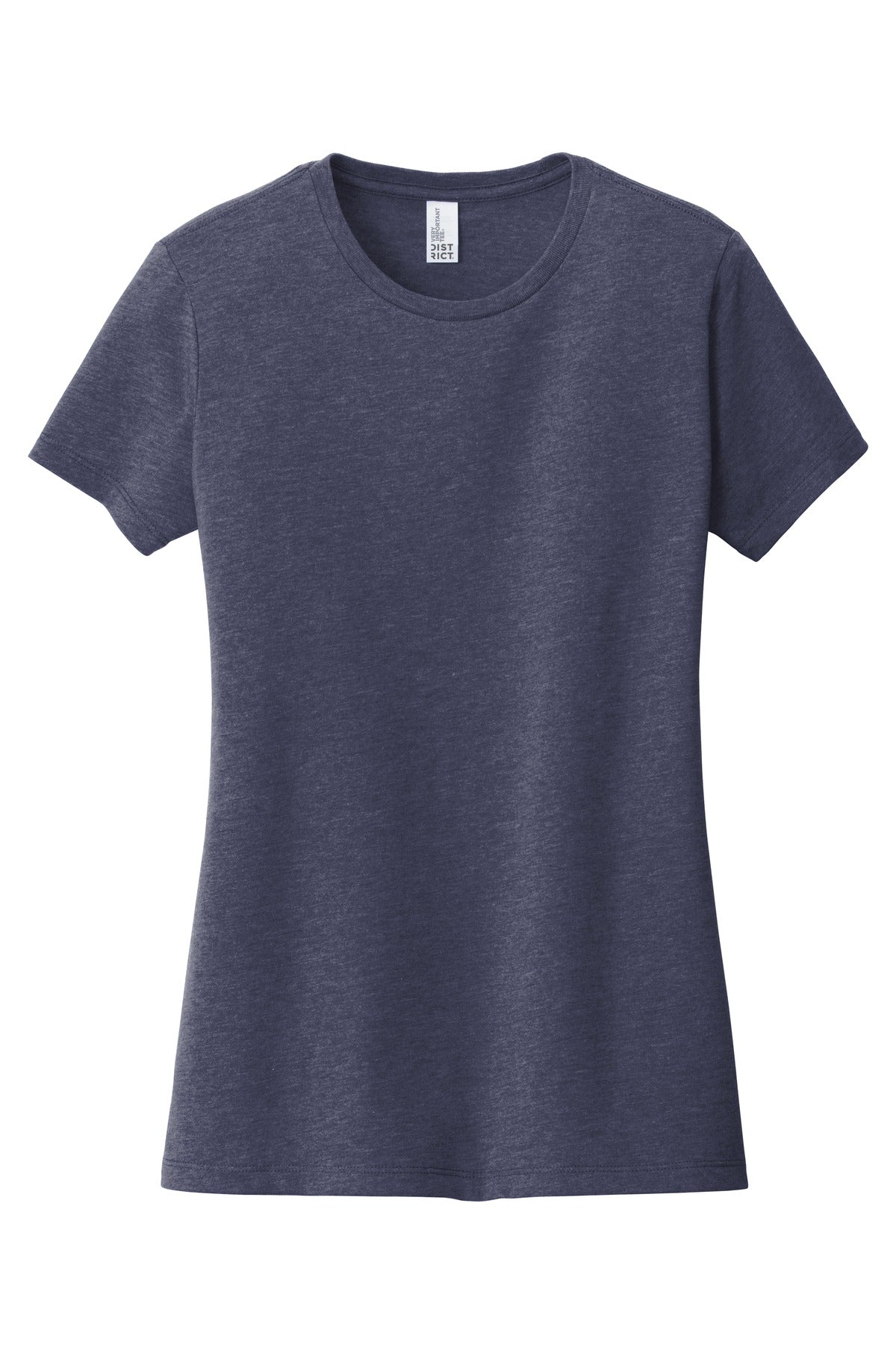 Front View of Hthrd Navy District Women's Very Important Tee . DT6002