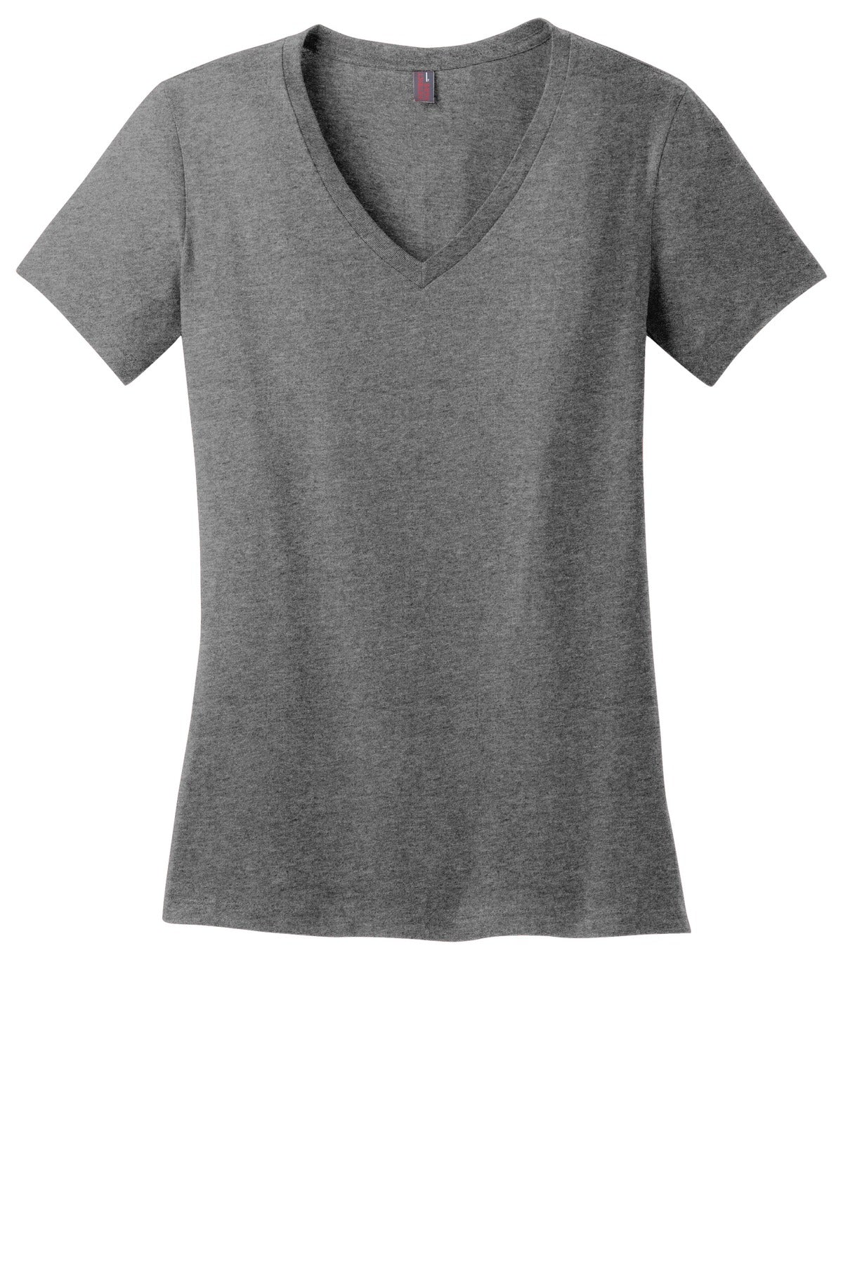 Front View of Hthrd Nickel District - Women's Perfect Weight V-Neck Tee. DM1170L