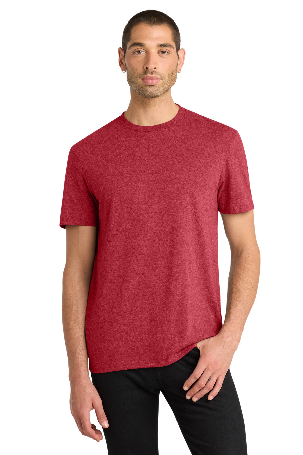 Front View of Hthrd Red District Very Important Tee . DT6000