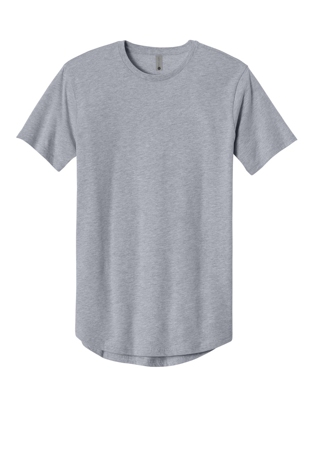 Front View of HthrGray Next Level Apparel Cotton Long Body Tee NL3602