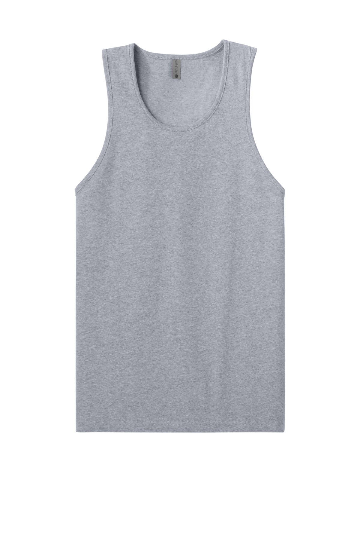 Front View of HthrGray Next Level Apparel Cotton Muscle Tank NL3633
