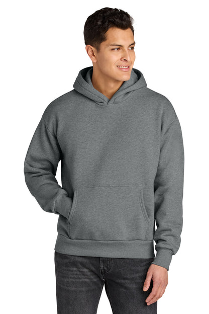 Front View of HthrGray Next Level Apparel Heavyweight Hoodie NL9307