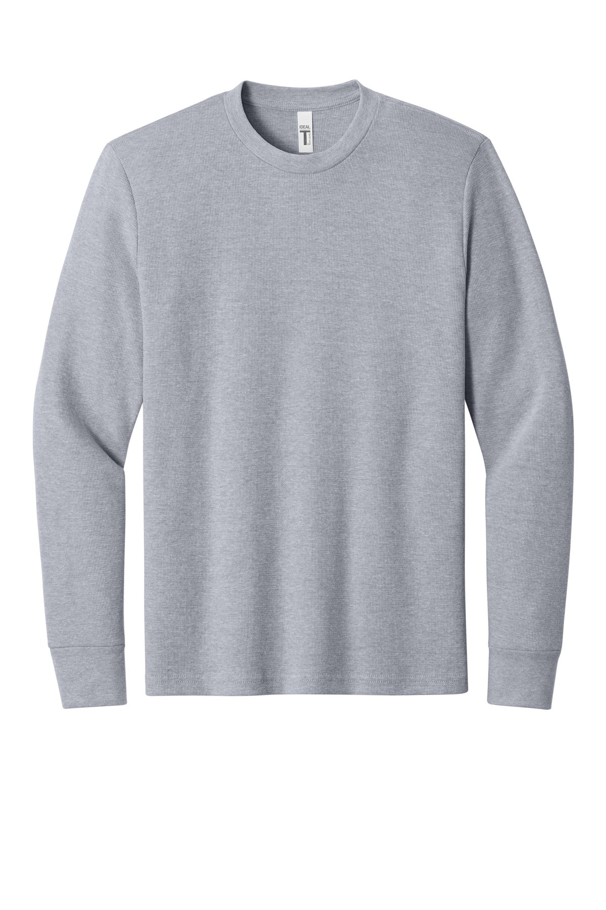 Front View of HthrGray Next Level Apparel Ideal Thermal Long Sleeve Tee NL8211