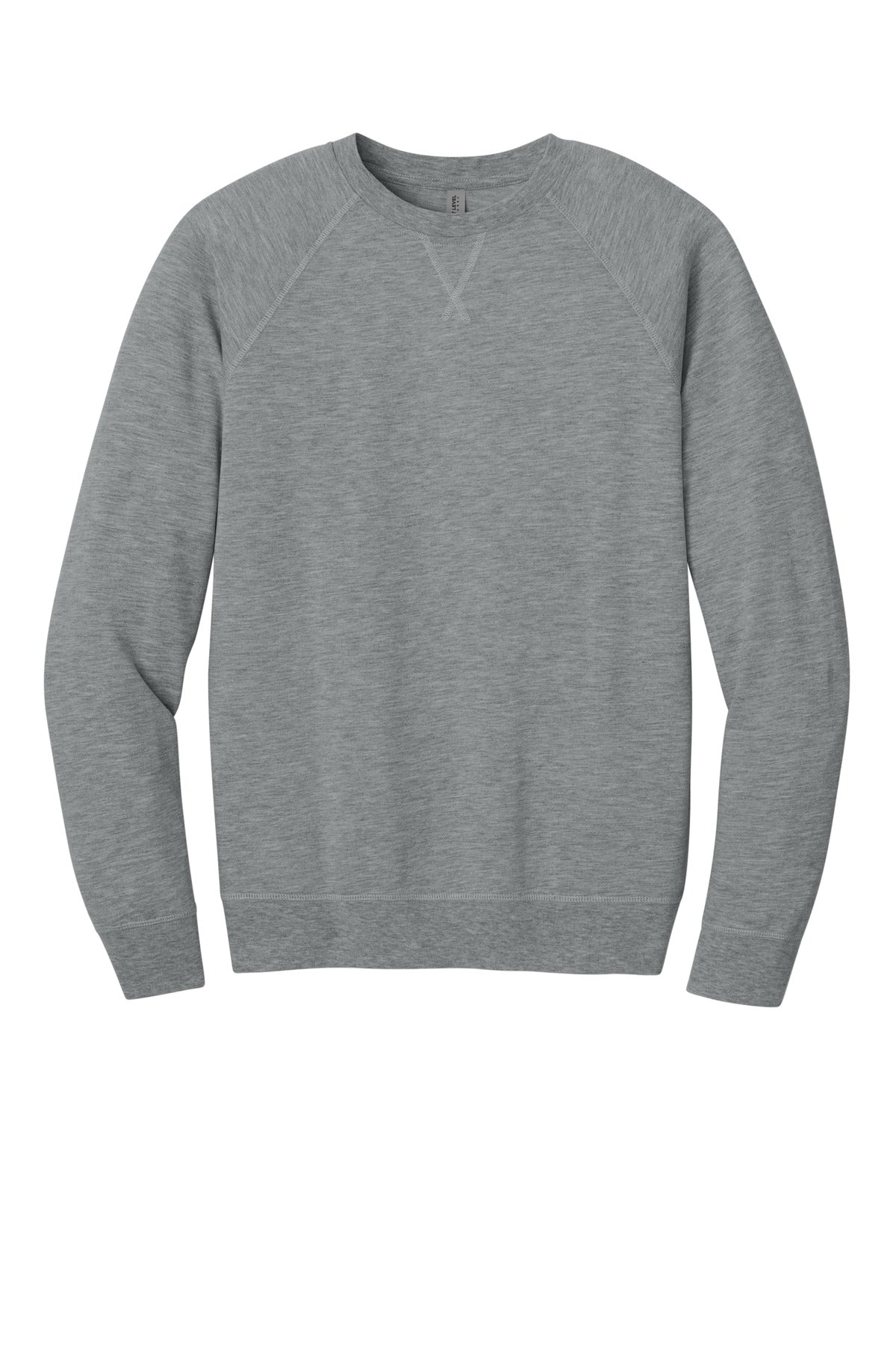 Front View of HthrGray Next Level Apparel Laguna Raglan Sweatshirt NL9000