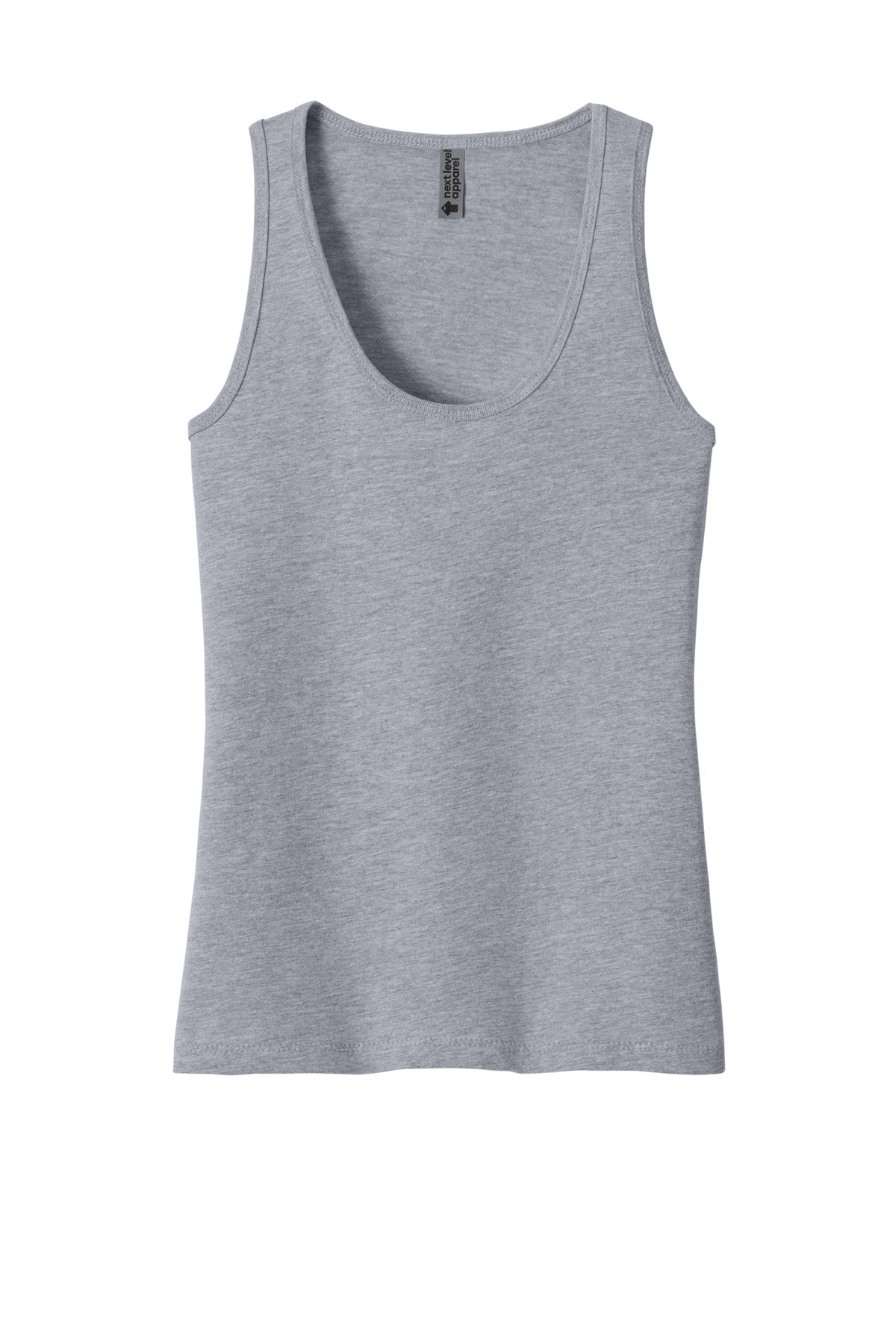 Front View of HthrGray Next Level Apparel Women's Cotton Tank NL3933