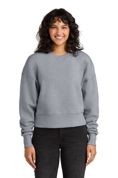 Front View of HthrGray Next Level Apparel Women's Heavyweight Sweatshirt NL9087