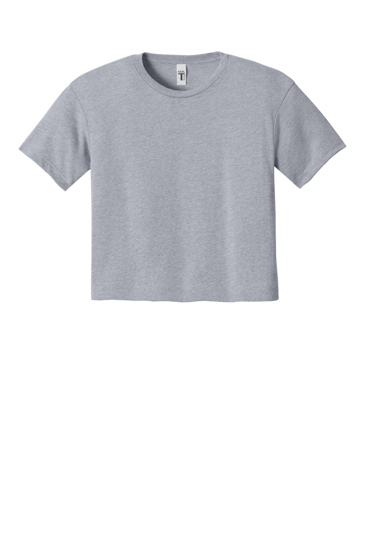 Front View of HthrGray Next Level Apparel Women's Ideal Crop Top NL1580