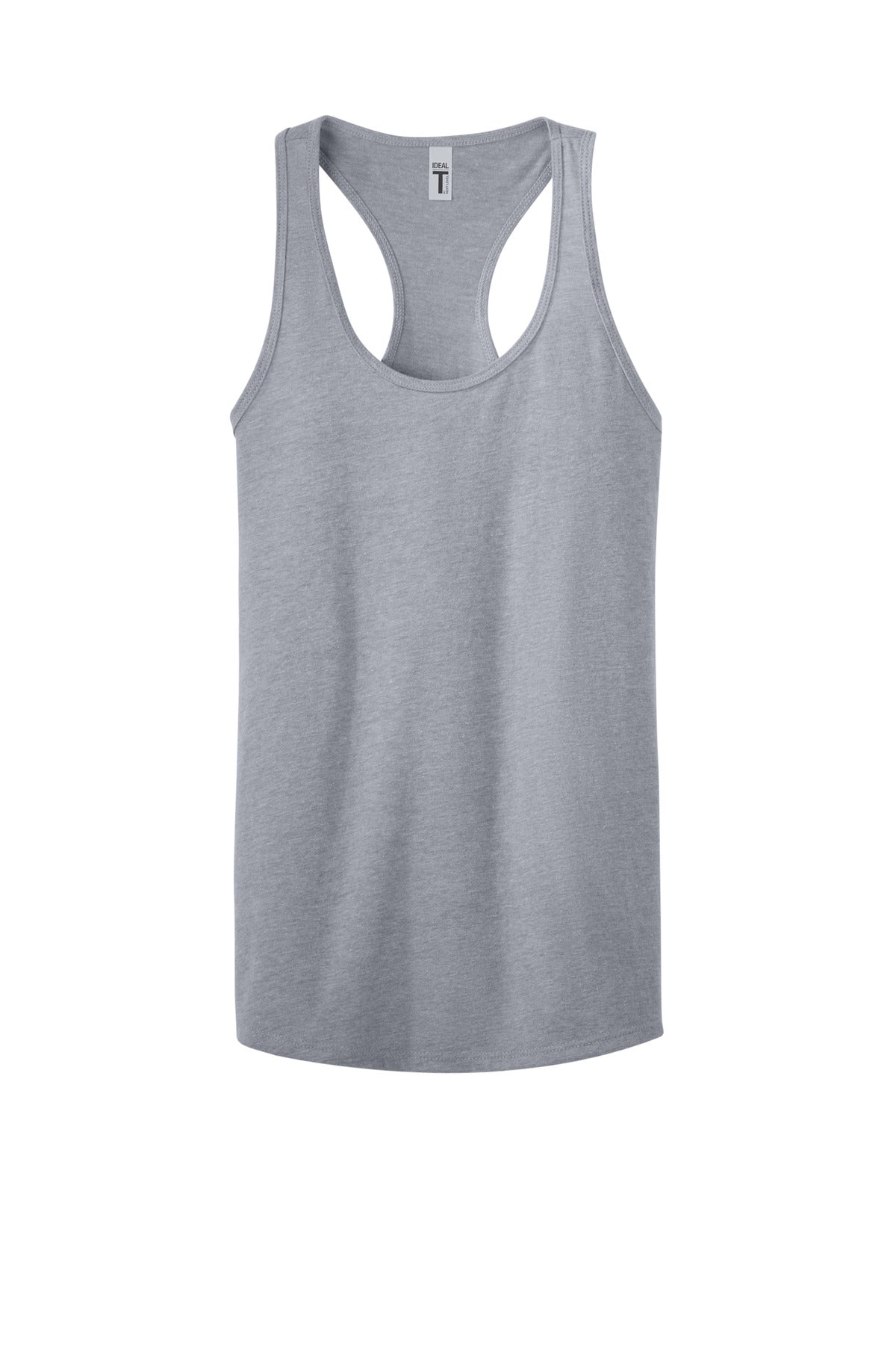 Front View of HthrGray Next Level Apparel Women's Ideal Racerback Tank NL1533