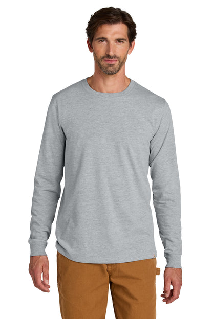 Front View of HthrGrey Carhartt Long Sleeve T-Shirt CT106921