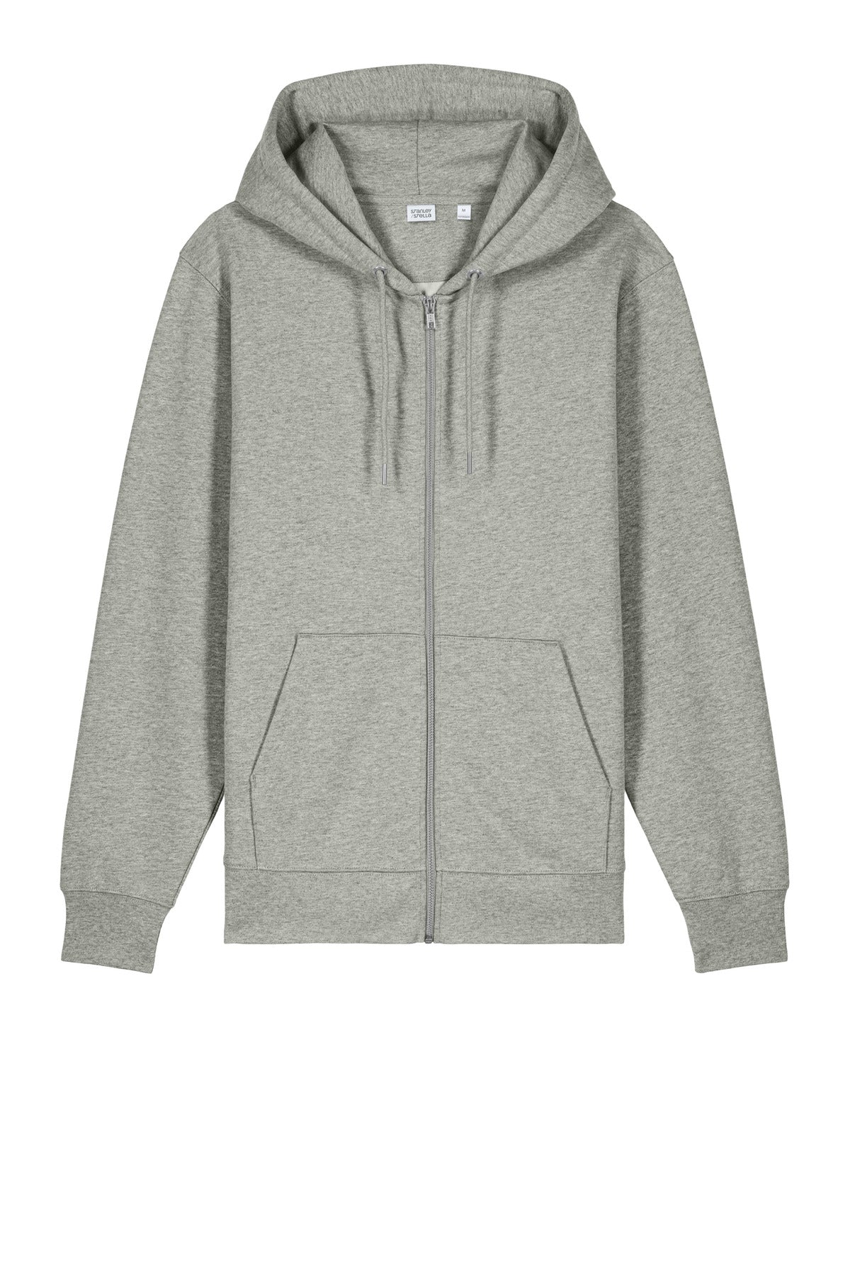 Front View of HthrGrey Stanley/Stella Unisex Cultivator 2.0 Full-Zip Hooded Sweatshirt SXU005