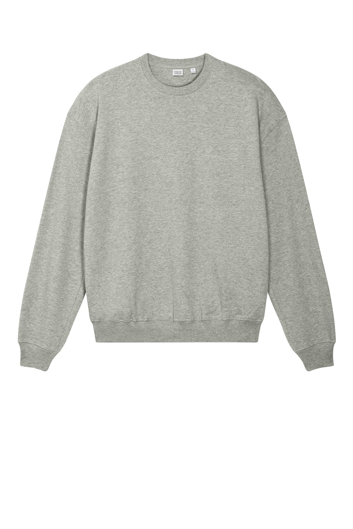 Front View of HthrGrey Stanley/Stella Unisex Ledger Dry Crewneck Sweatshirt SXU029