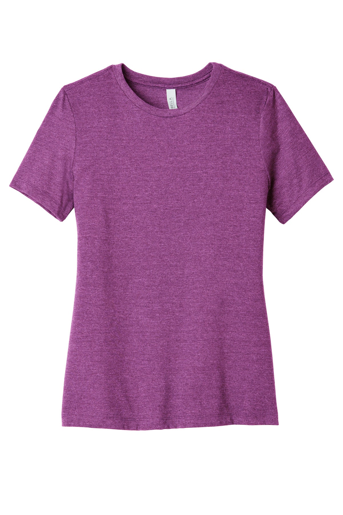 Front View of HthrMagnta BELLA+CANVAS Women's Relaxed CVC Tee BC6400CVC