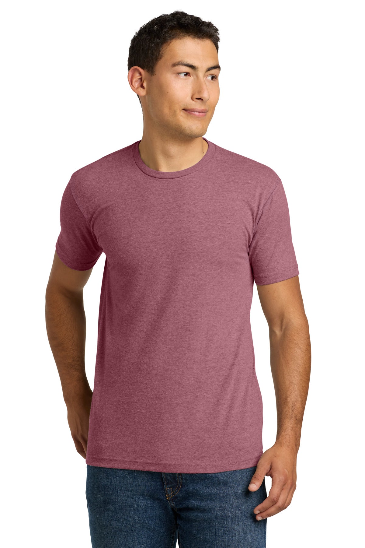 Front View of HthrMauve Next Level Apparel Adult CVC Tee. NL6210
