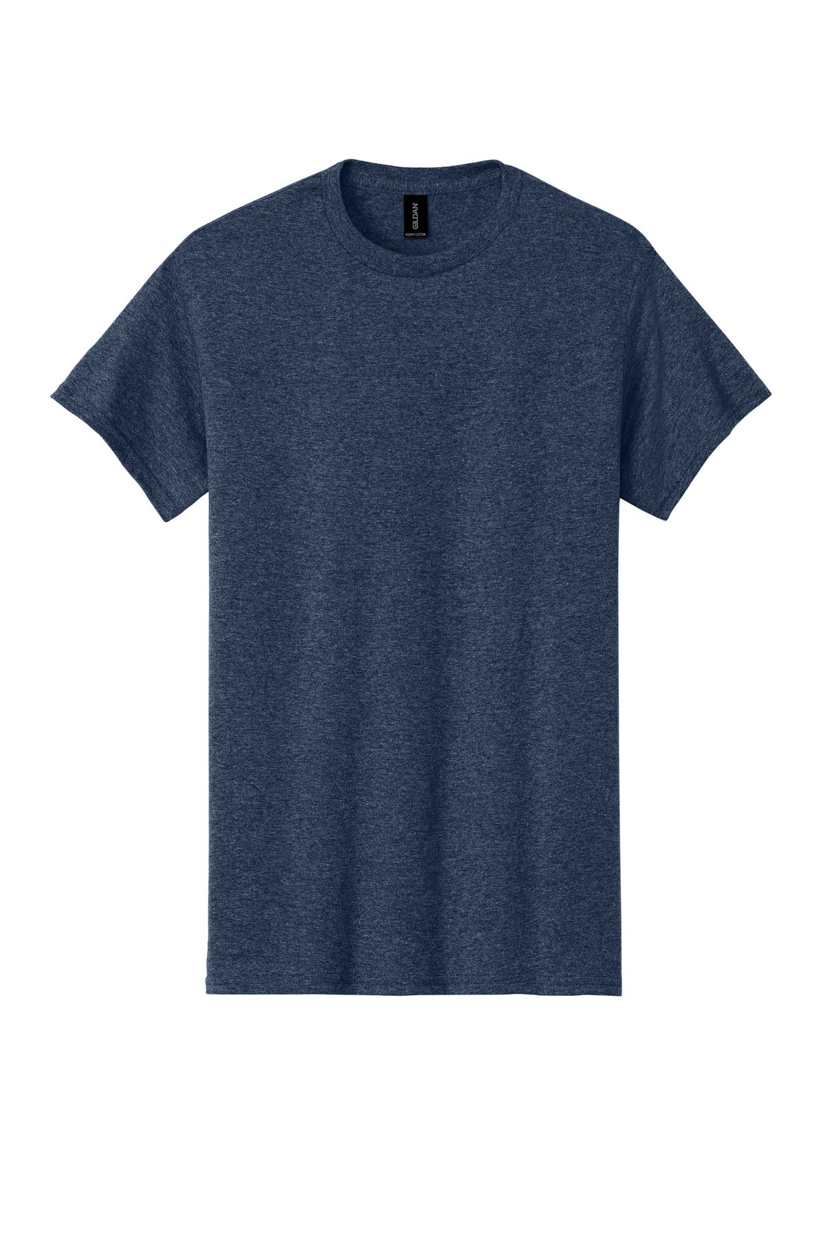 Front View of HthrNavy Gildan - Heavy Cotton 100% Cotton T-Shirt. 5000