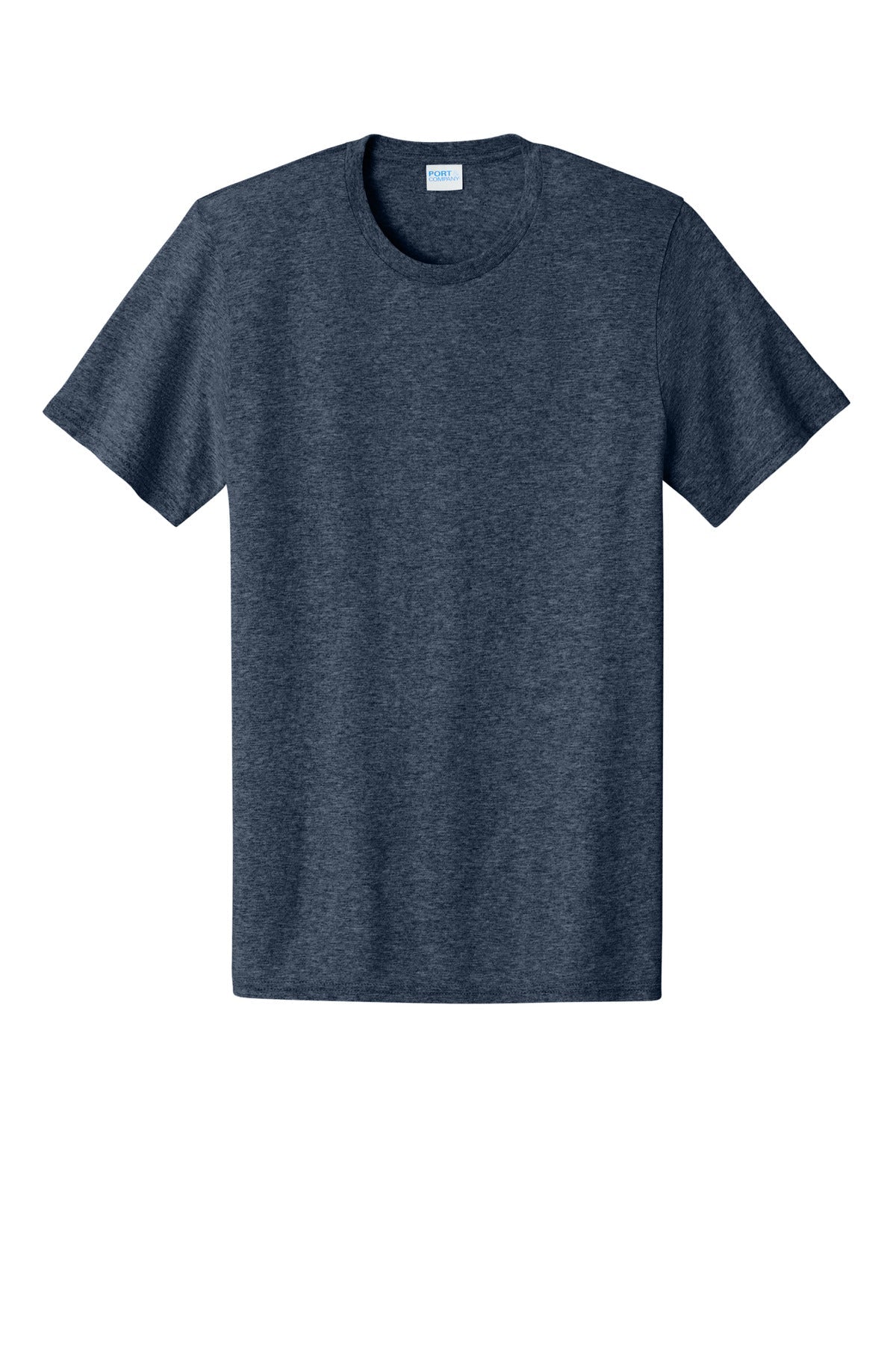 Front View of HthrNavy Port & Co Easy Cotton Tee PC43