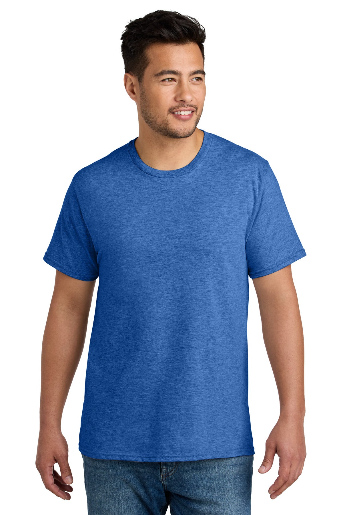 Front View of HthrRoyal Port & Co CVC Tee PC340