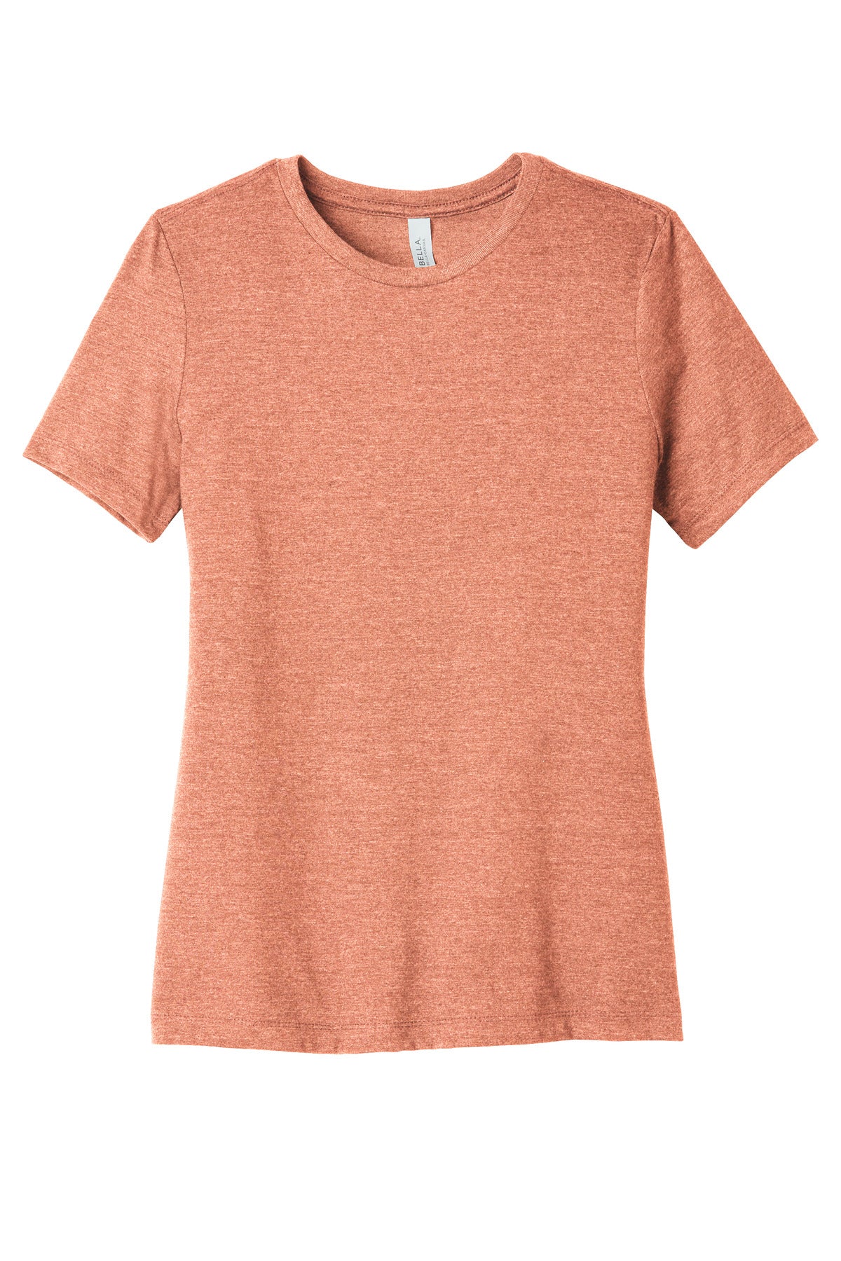 Front View of HthrSunset BELLA+CANVAS Women's Relaxed CVC Tee BC6400CVC