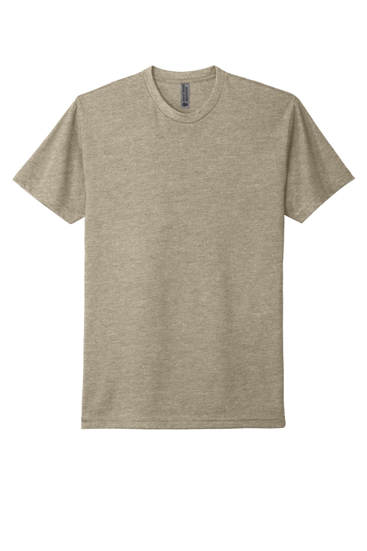 Front View of HthrTan Next Level Apparel Adult CVC Tee. NL6210