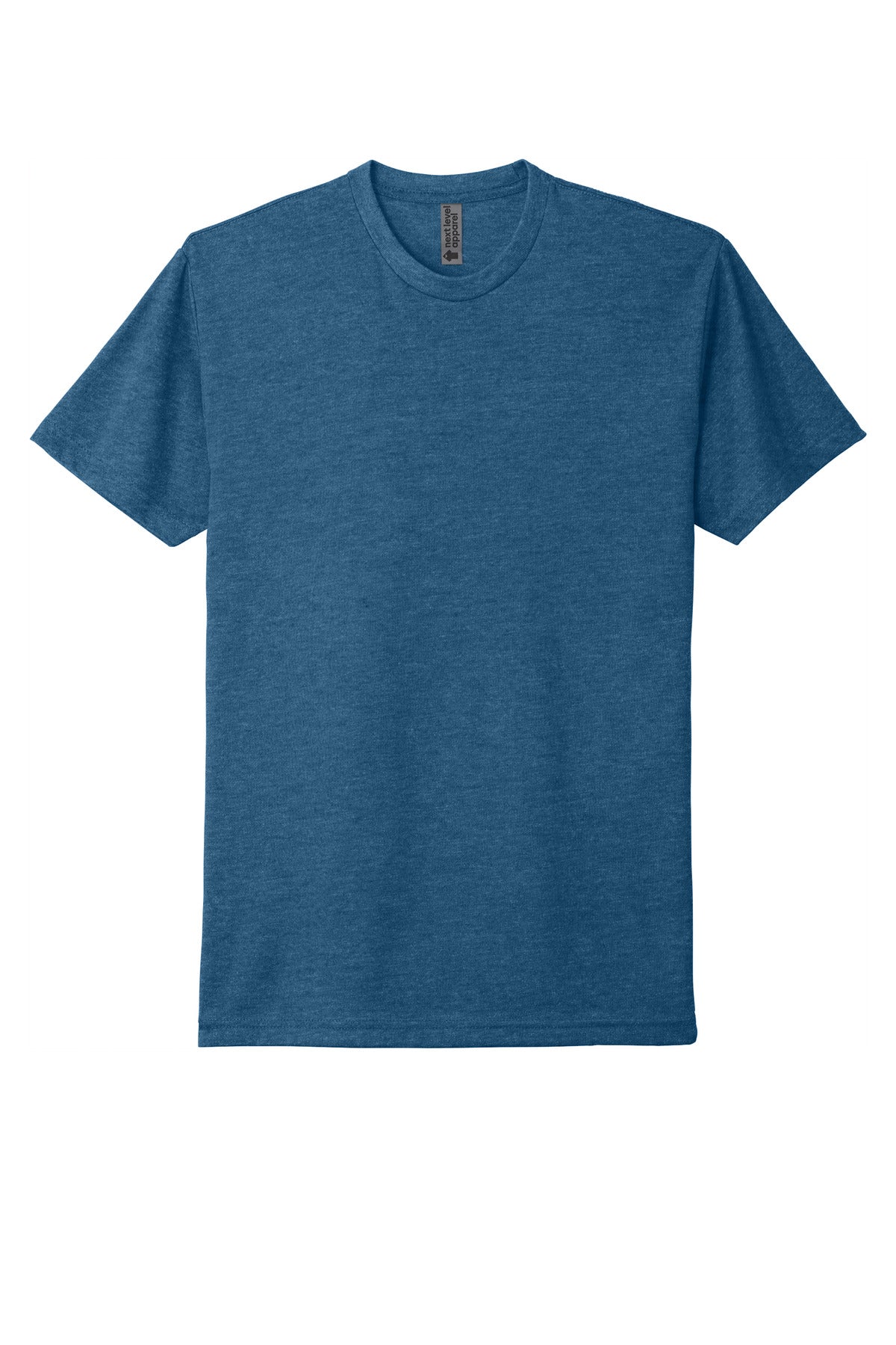 Front View of HtrCoolBlu Next Level Apparel Adult CVC Tee. NL6210