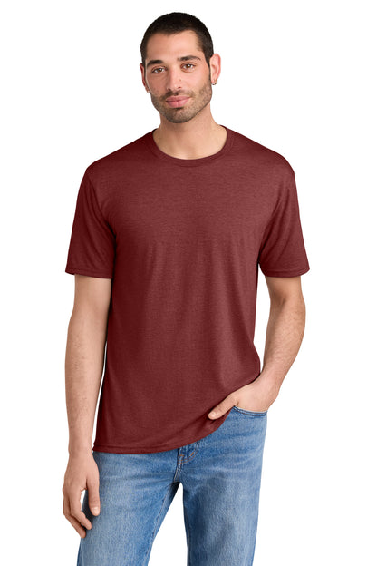 Front View of HtrdRusset District Perfect Tri Tee. DM130