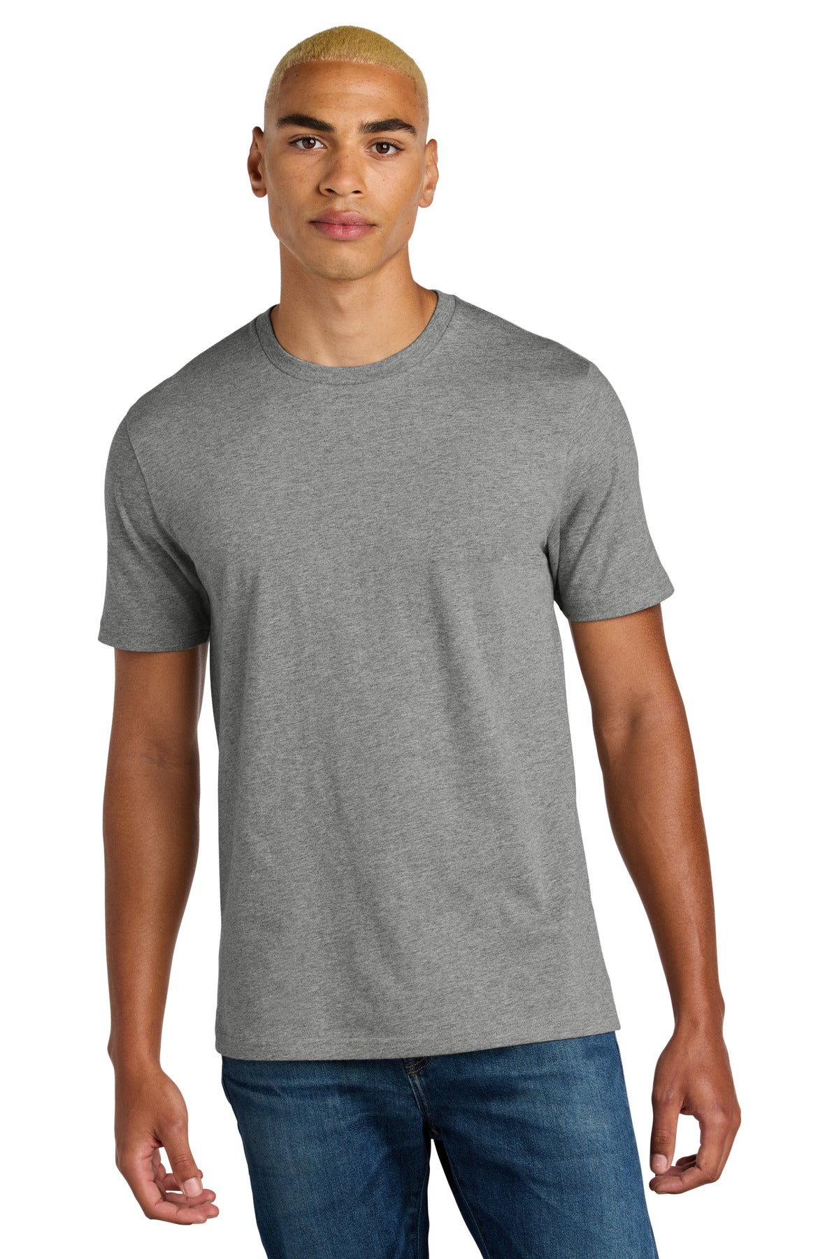 Front View of HtrdSteel District Perfect Weight Icon Tee DT106