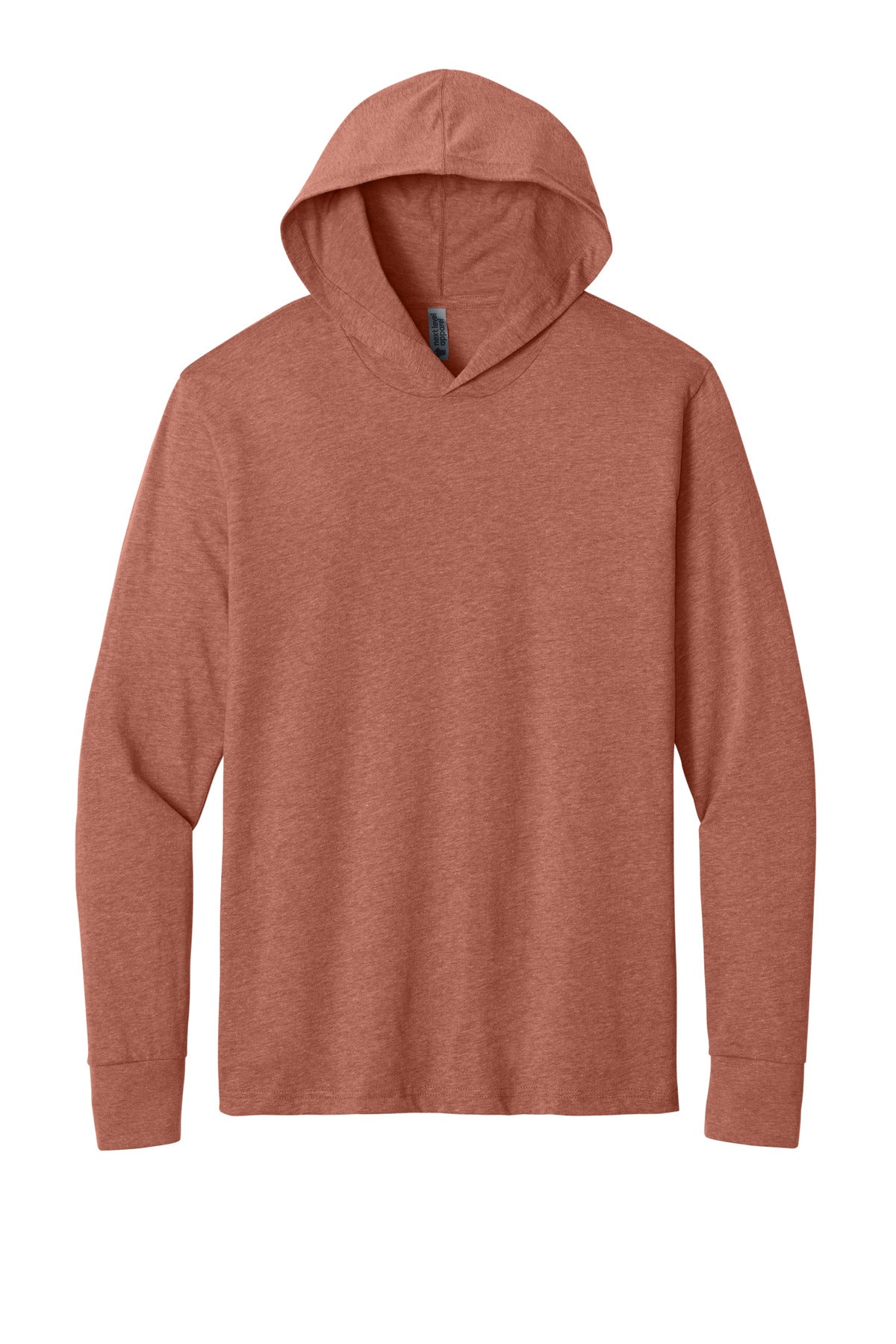 Front View of HtRedwood Next Level Apparel CVC Long Sleeve Hoodie NL6221