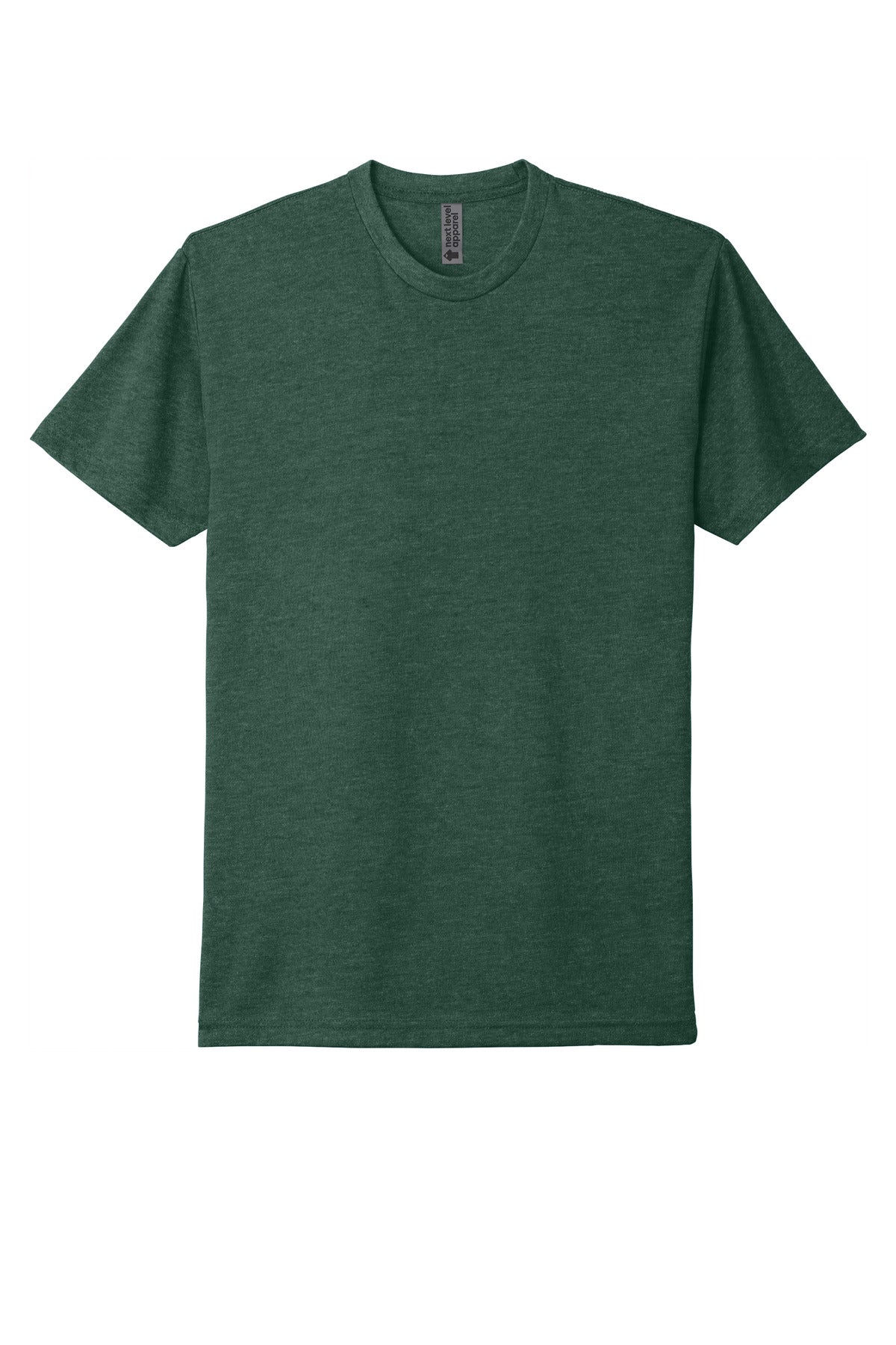 Front View of HtrFrstGrn Next Level Apparel Adult CVC Tee. NL6210