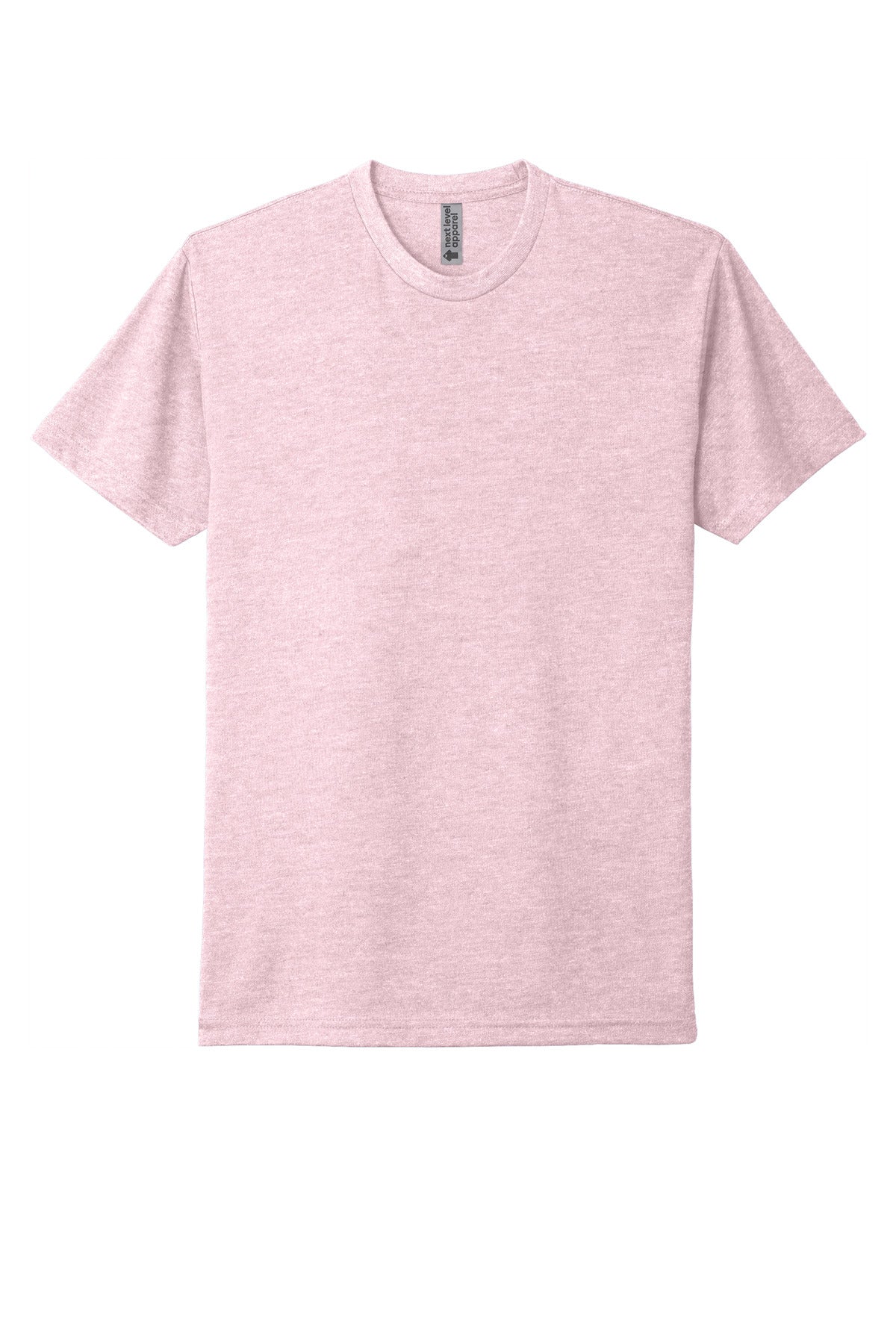 Front View of HtrLtPnk Next Level Apparel Adult CVC Tee. NL6210