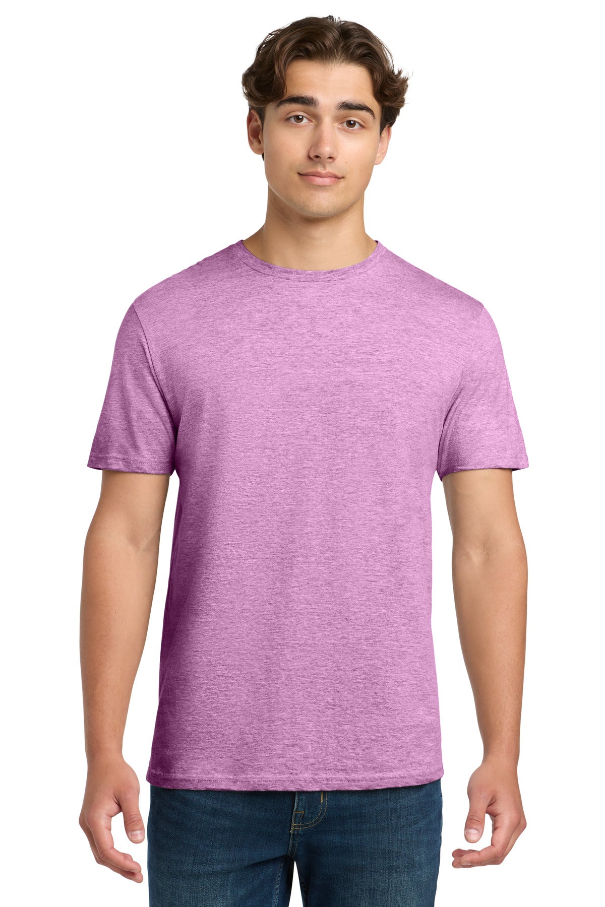 Front View of HtrRadOrcd Gildan Softstyle T-Shirt. 64000