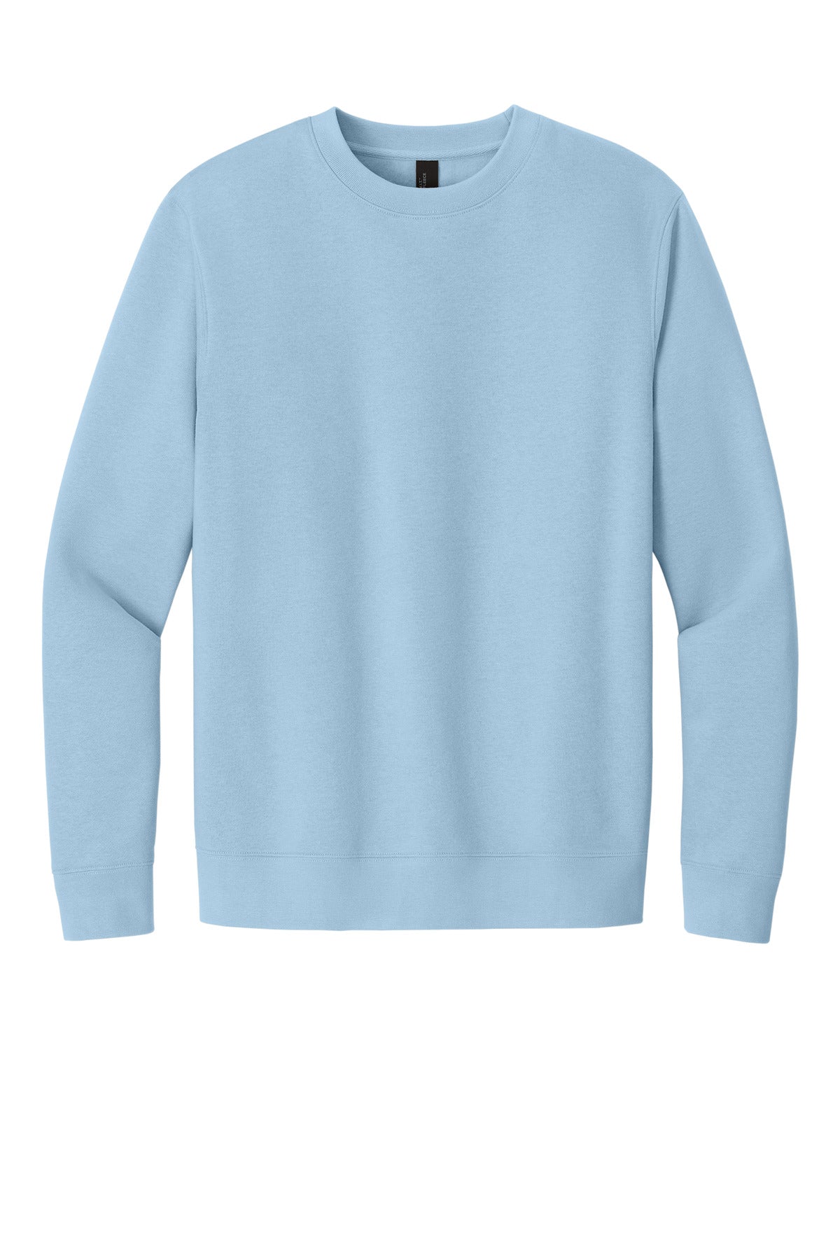 Front View of Ice Blue District V.I.T. Fleece Crew DT6104