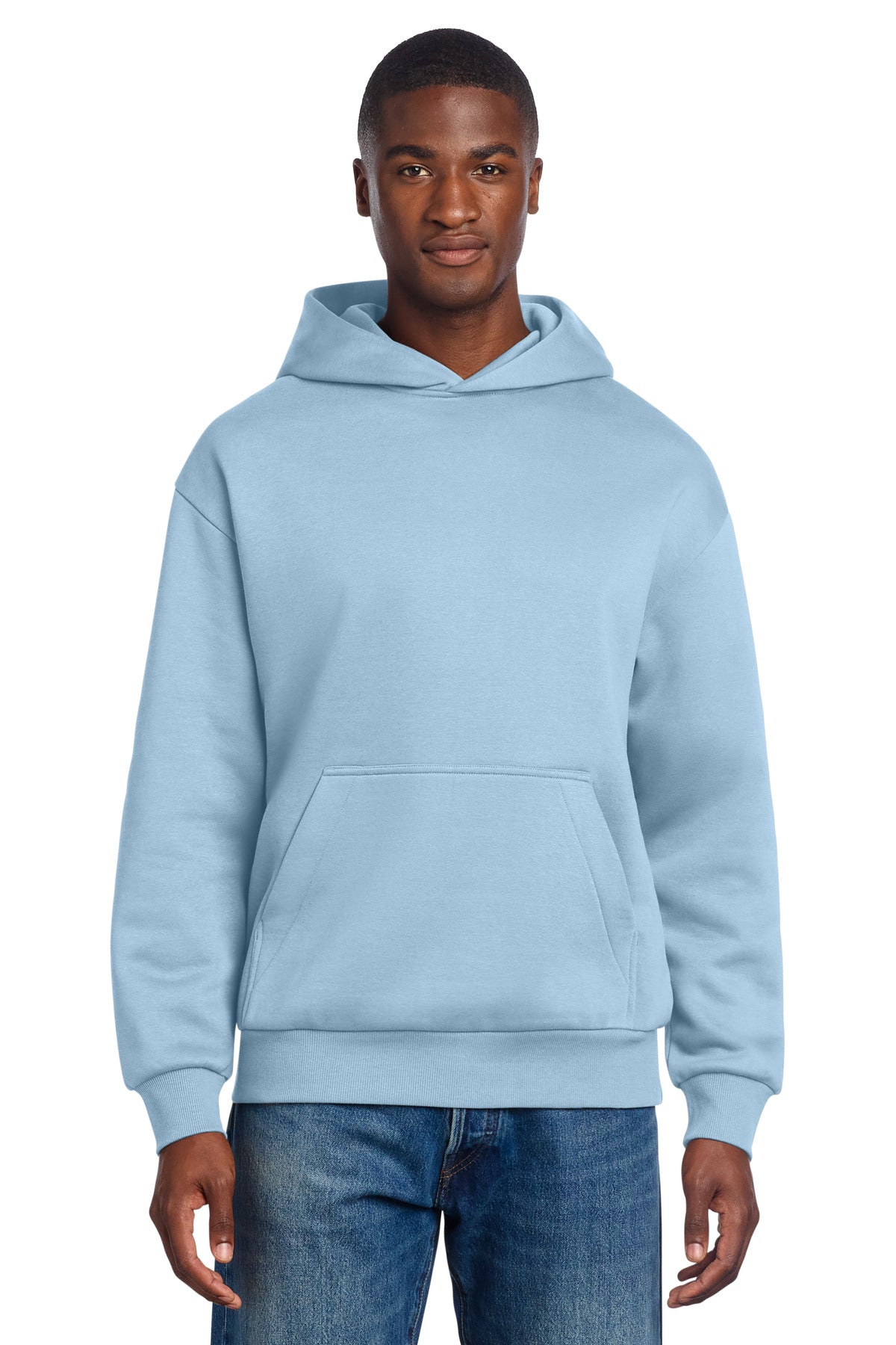 Front View of IceBlue District V.I.T. Heavyweight Fleece Hoodie DT6150