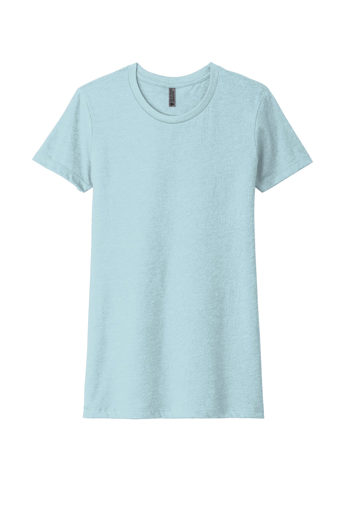 Front View of IceBlue Next Level Apparel Women's CVC Tee. NL6610