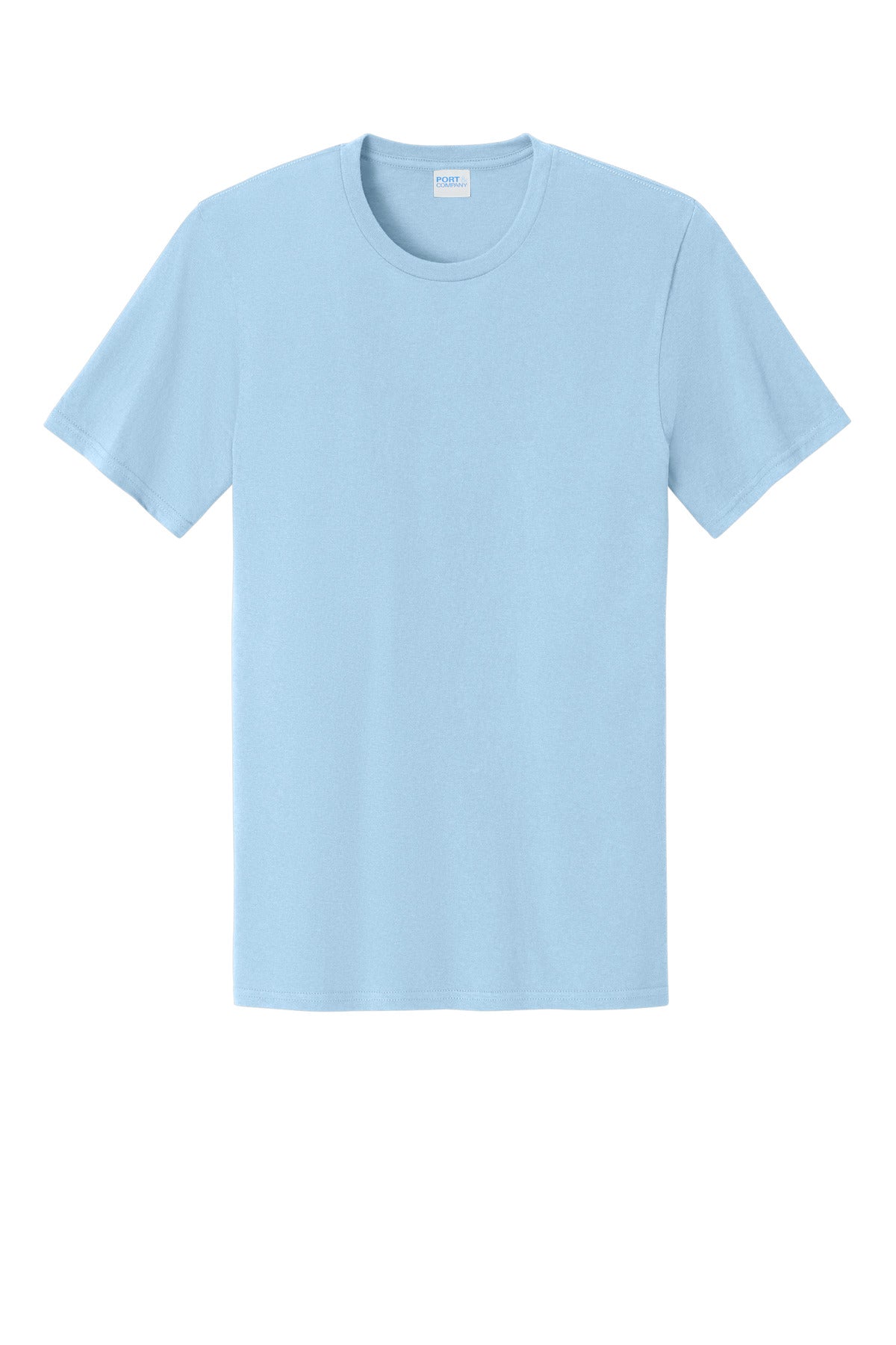 Front View of IceBlue Port & Co Easy Cotton Tee PC43