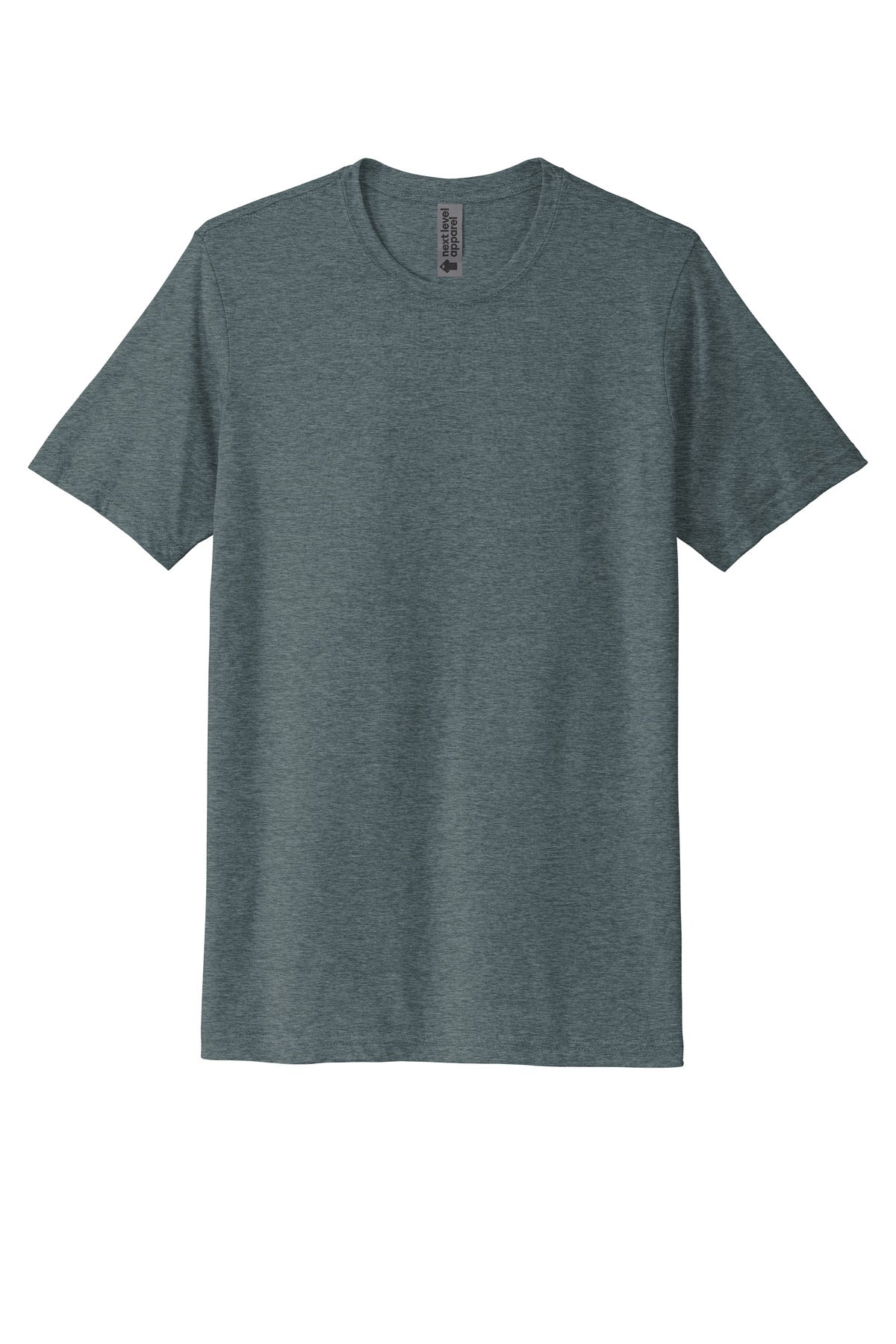 Front View of Indigo Next Level Apparel Adult Poly/Cotton Tee. NL6200