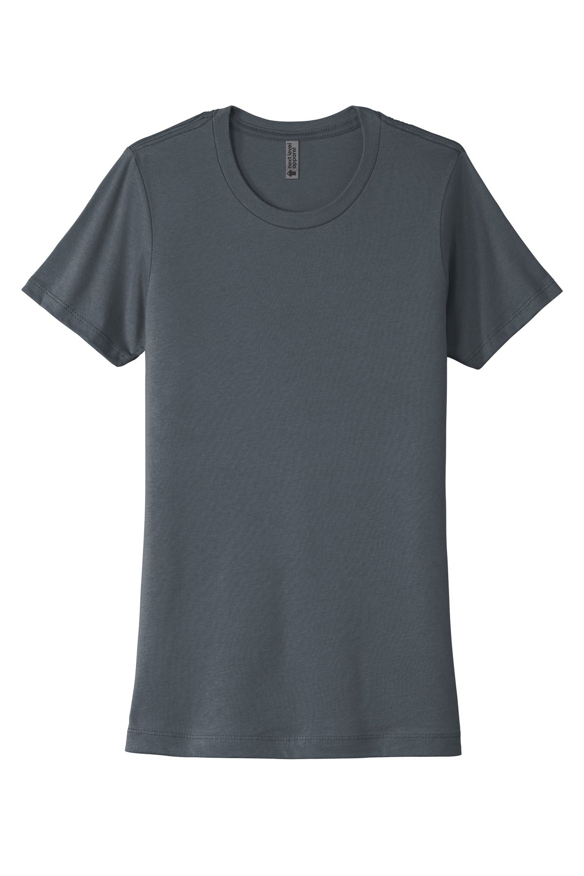 Front View of Indigo Next Level Apparel Women's Cotton Tee. NL3900