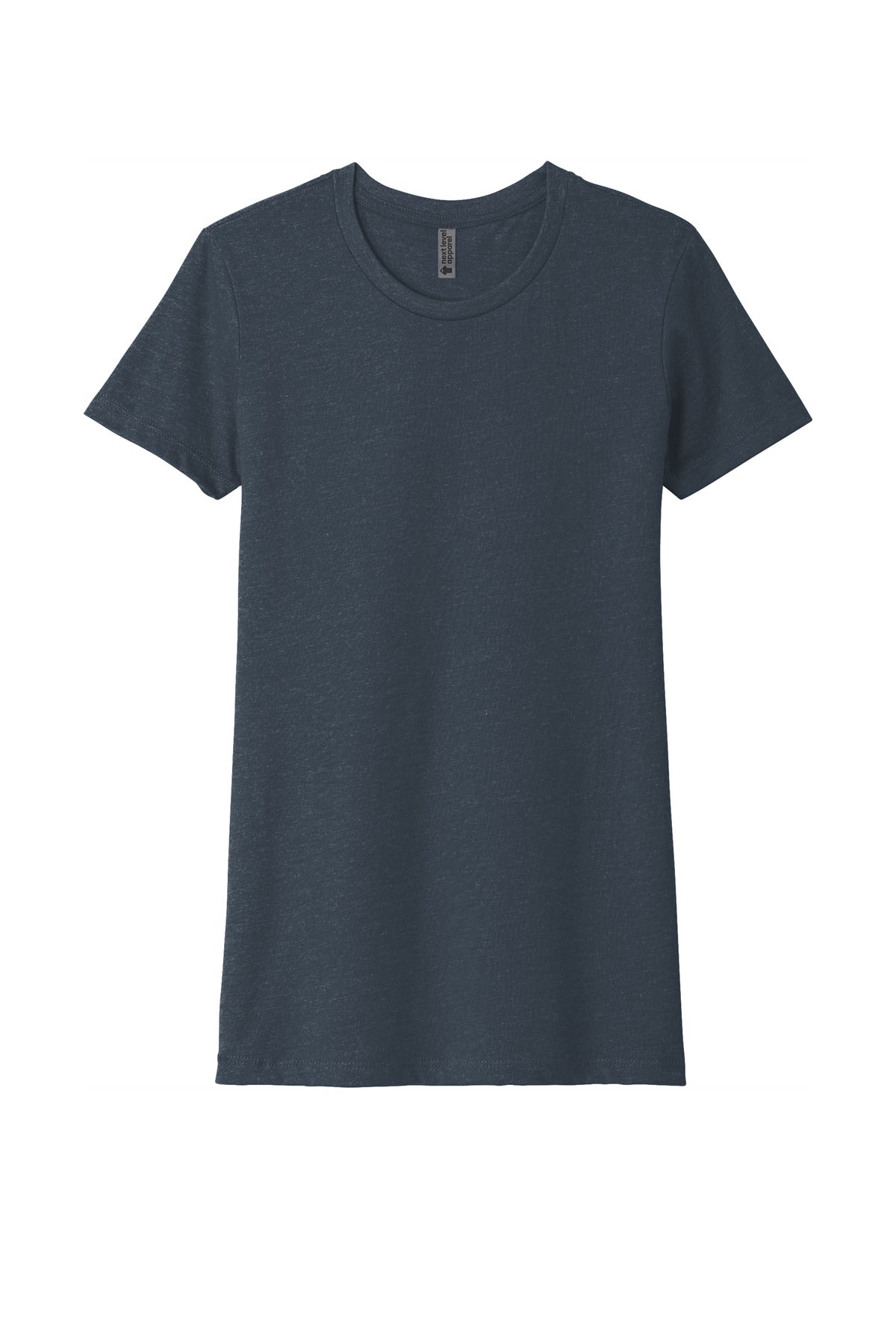 Front View of Indigo Next Level Apparel Women's CVC Tee. NL6610