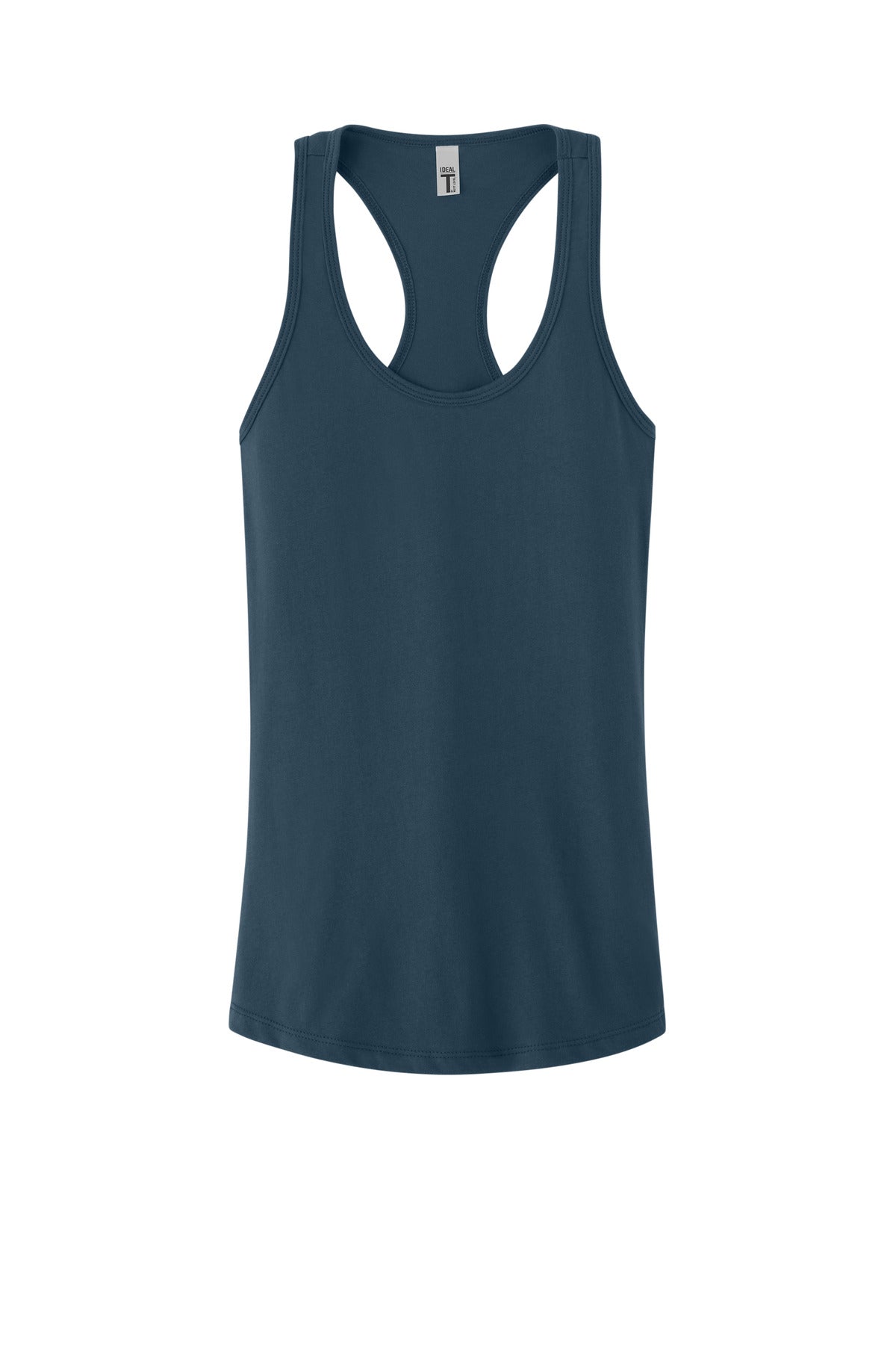 Front View of Indigo Next Level Apparel Women's Ideal Racerback Tank NL1533