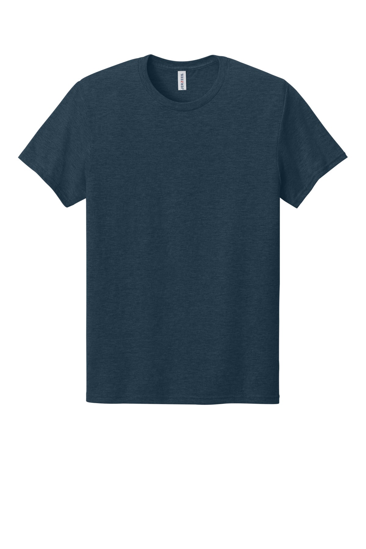 Front View of IndigoHtr Jerzees Premium Blend Ring Spun T-Shirt 560M