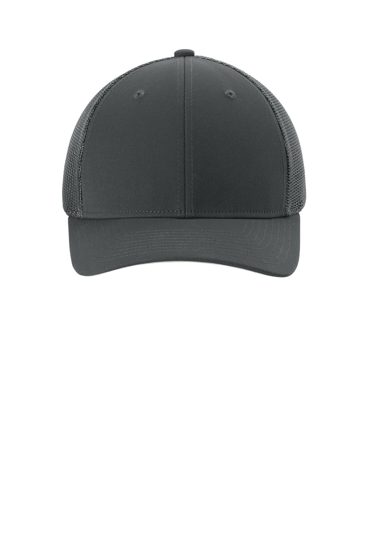 Front View of IrGry/IrGy Sport-Tek Stretch-Tek Mesh Back Cap STC60