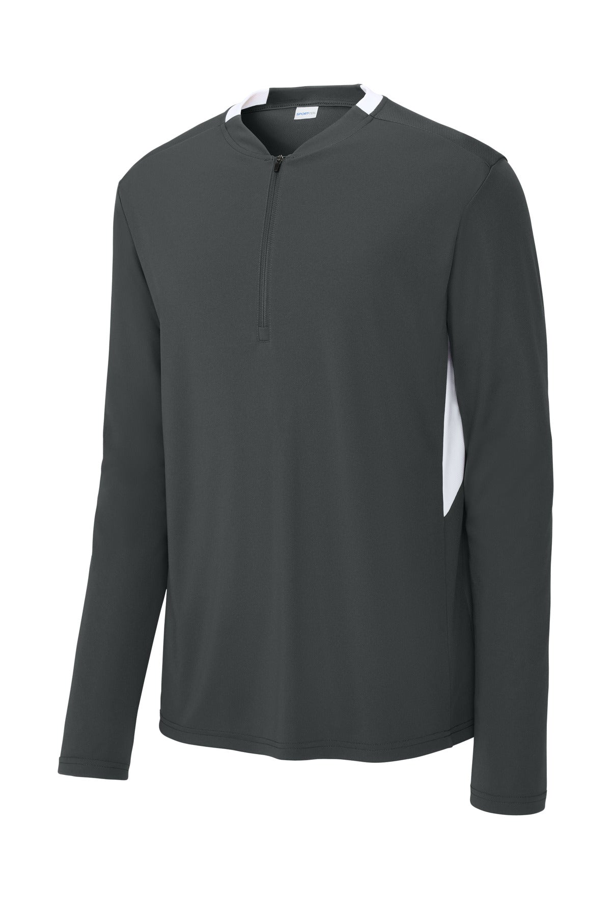 Front View of IrGy/White Sport-Tek Club 1/4-Zip Pullover ST443