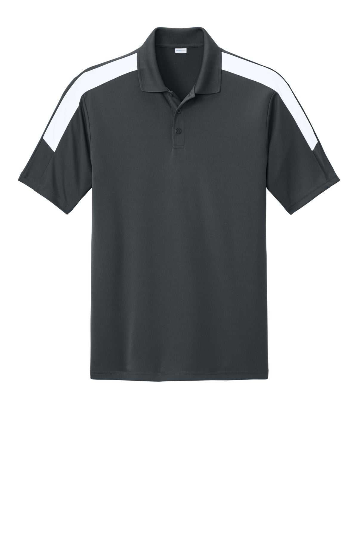 Front View of IrGy/White Sport-Tek Competitor United Polo ST104