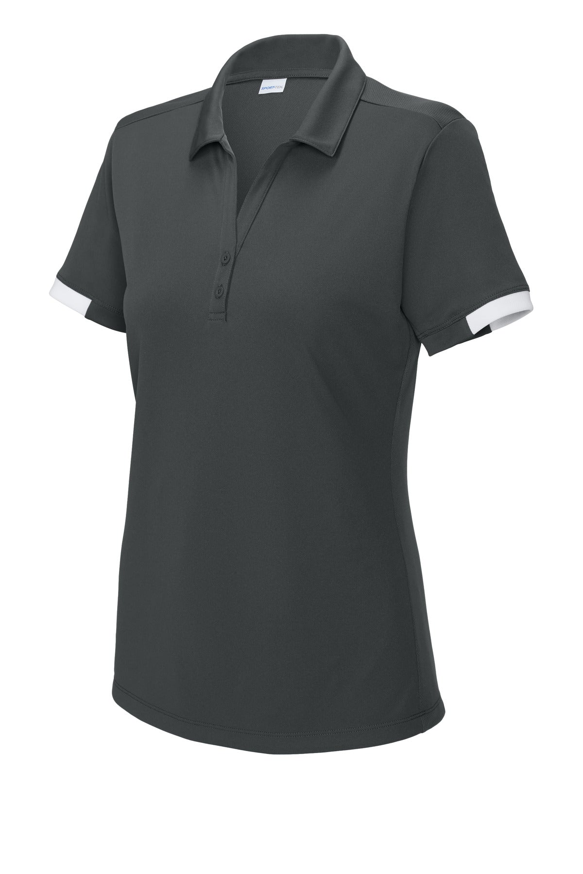 Front View of IrGy/White Sport-Tek Women's Club Colorblock Polo LST444