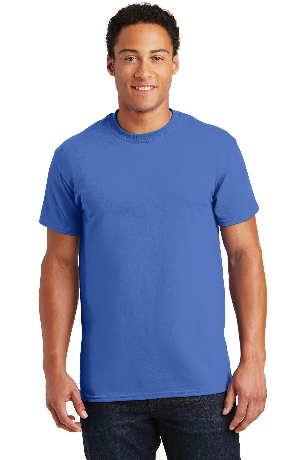 Front View of Iris Gildan - Ultra Cotton 100% US Cotton T-Shirt. 2000