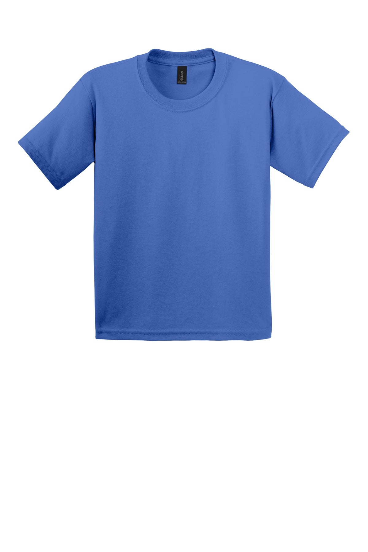 Front View of Iris Gildan - Youth Ultra Cotton 100% US Cotton T-Shirt. 2000B